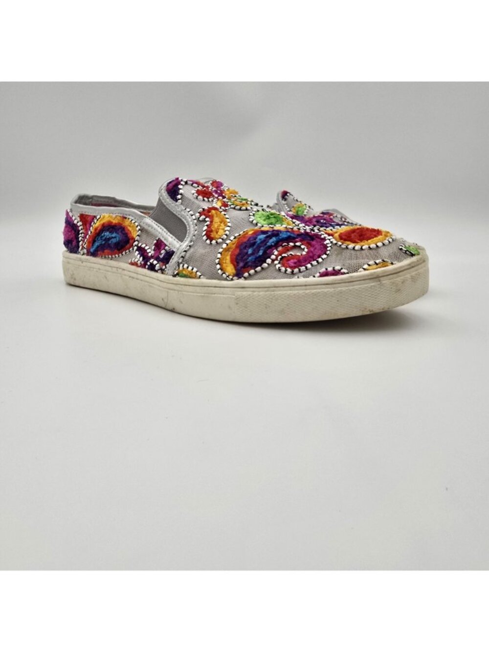 Wanted Womens Colorful Slip-On Sneakers Size 9.5 Multicolor Textile Pre-Owned - Picture 2 of 7